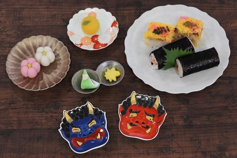 幸楽窯 錦泣いた赤鬼銘々皿(小)