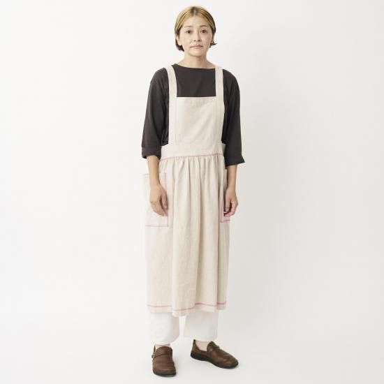 カラーステッチエプロン | ピンク - SUNNY LOCATIONの公式ショッピング