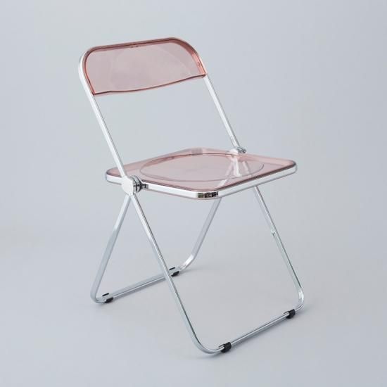 Plia Chair (Smoke Pink / Chrome) - NICK WHITE