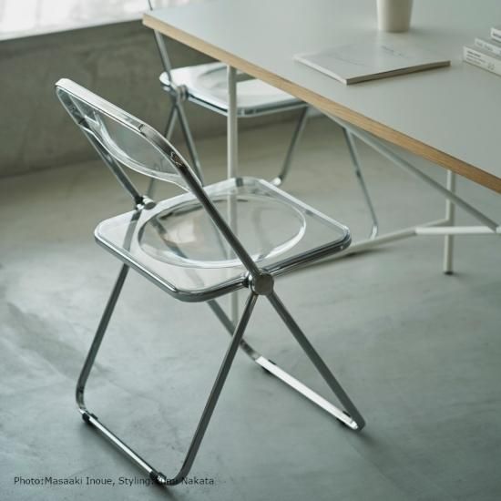 Plia Chair (Clear / White) - NICK WHITE