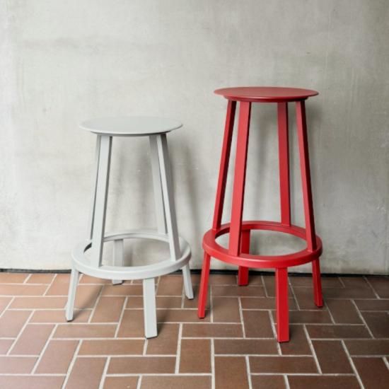 HAY / Revolver Bar Stool High H76 / set of 3 - NICK WHITE