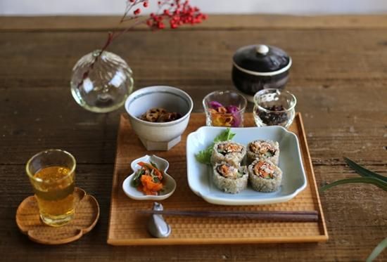 高塚和則 木工房玄 一人膳 角盆 はちのす彫り (中・280mm) -lizm