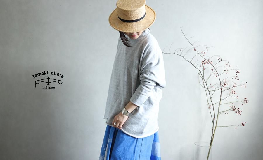 tamaki niime(タマキ ニイメ) 玉木新雌 プルオーバースウェット