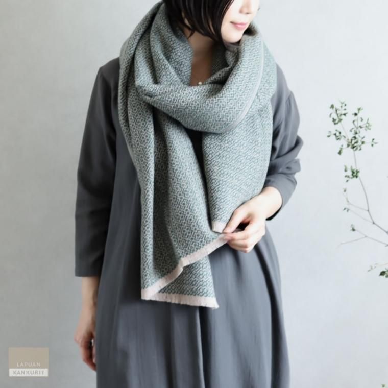 LAPUAN KANKURIT ラプアン・カンクリ KOLI merino wool scarf beige