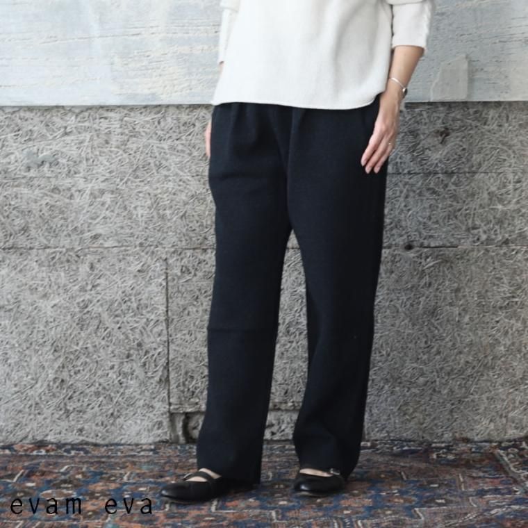 evam eva(エヴァム エヴァ) 【2022aw新作】プレスウール パンツ