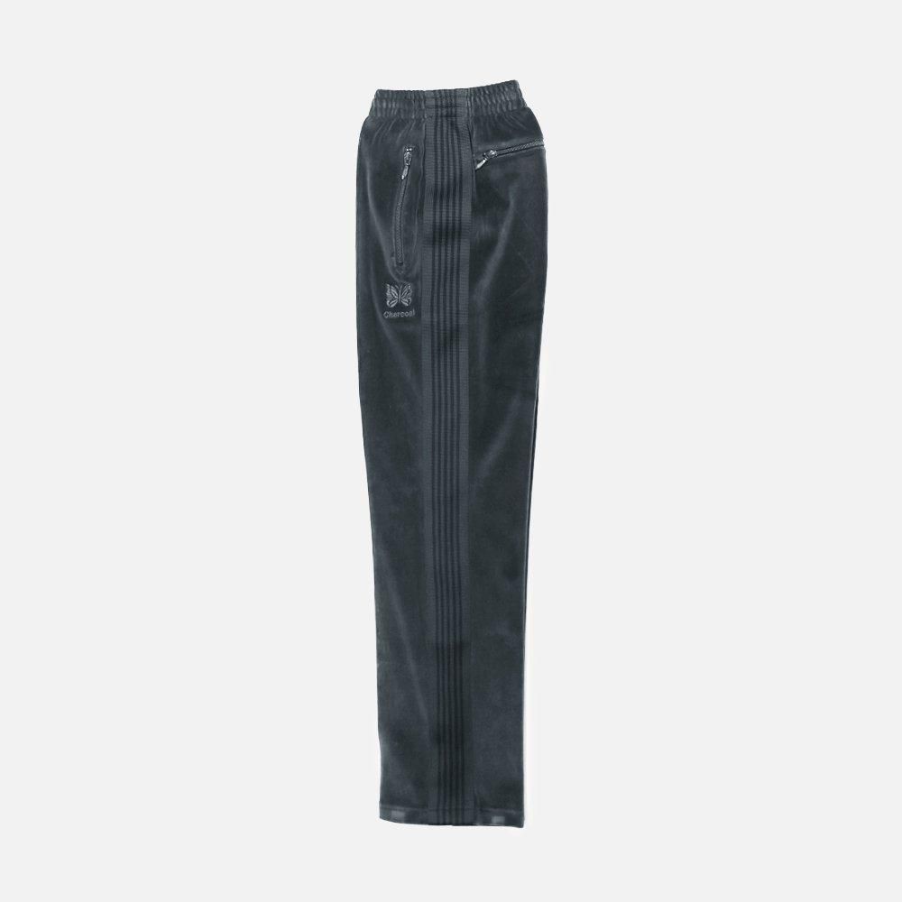Needles（ニードルズ）〉別注 Velour Track Pant Narrow - Charcoal