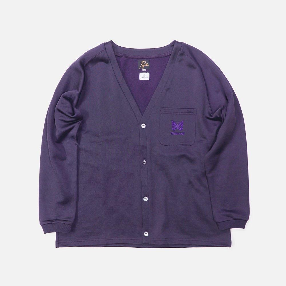 Needles（ニードルズ）〉別注 Bright Jersey V-Cardigan - Charcoal