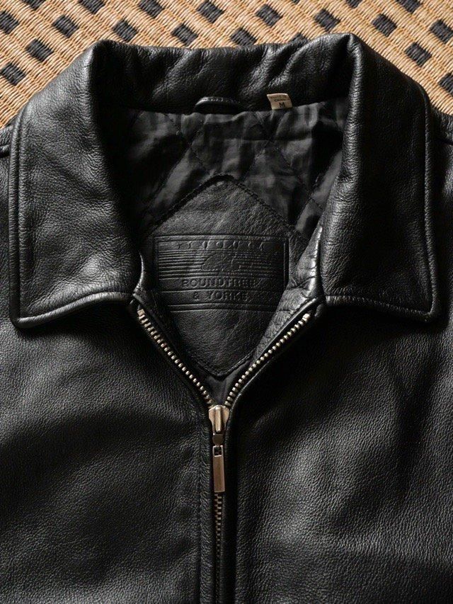 90~00's ROUNDTREE & YORKE Leather Blouson, Black - Vintage & Archive