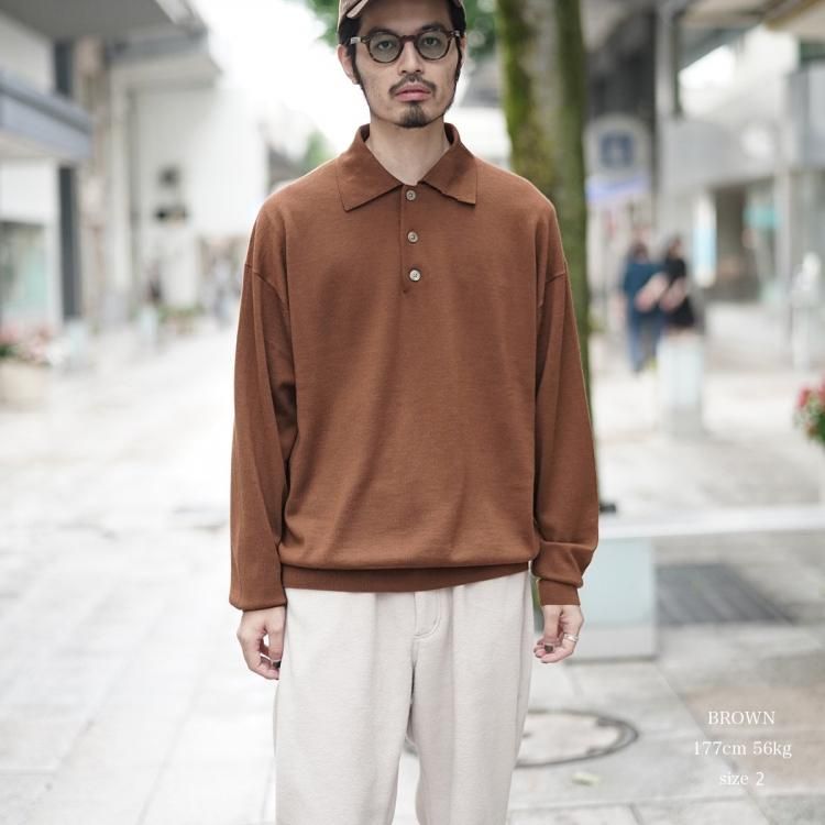 ネイキッドゲージ nakedgauge 24aw ニットポロシャツ 80 POLO