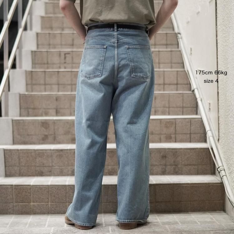 ビソウン BISOWN 25ss ビソウンワイドデニム ユーズドブリーチ BISOWN