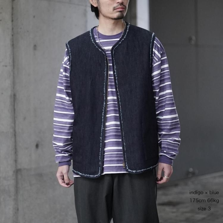 アワサ awasa 26ss デニムボアリバーシブルベスト denim boa