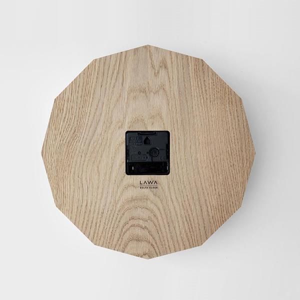 LAWA DESIGN | デルタ クロック オーク 黒針 - ローガンアトリエ