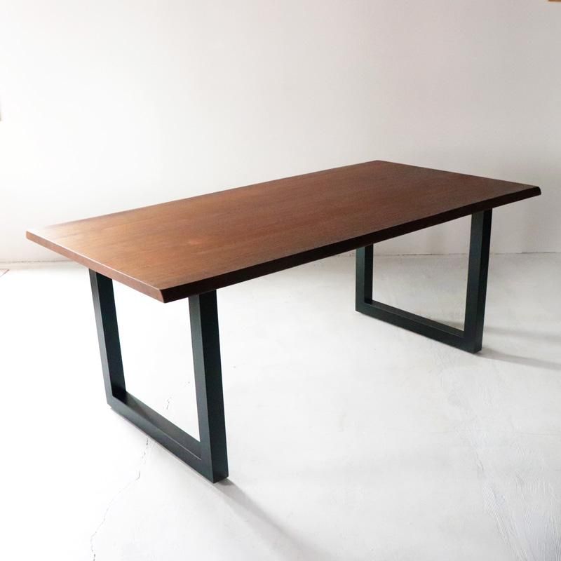 旭川のダイニングテーブル / 鉄脚コの字 /ウォールナット / 幅120
