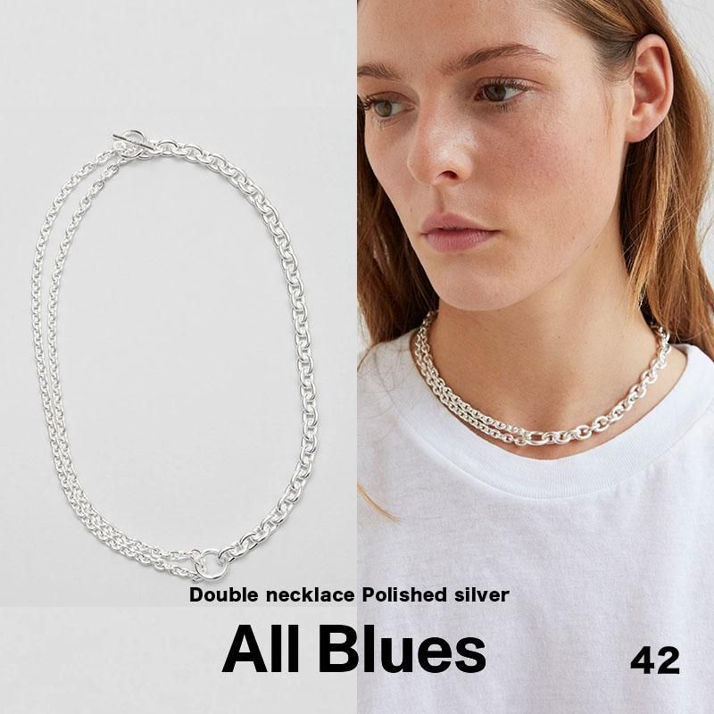 ALL BLUES(オールブルース) シルバー DOUBLE ネックレス 42cm