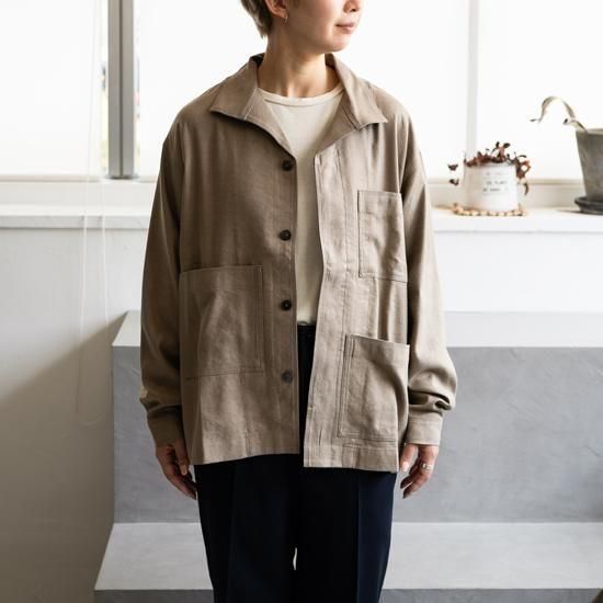 MITTAN ［JK-79］綾織絹麻シャツジャケット 2色展開 - Maiden Voyage