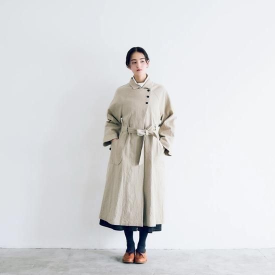 MAGALI コットンリネン・アンティークキャンバス・トレンチコート 2色