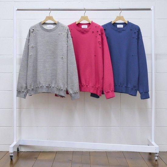 SALE 40%OFF【UNUSED/アンユーズド】US2268 Damaged crewneck