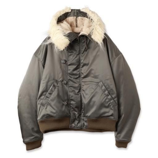 JieDa/ジエダ】Thinsulate N-2A JACKET(GRAY) - 「PLACE/プレイス