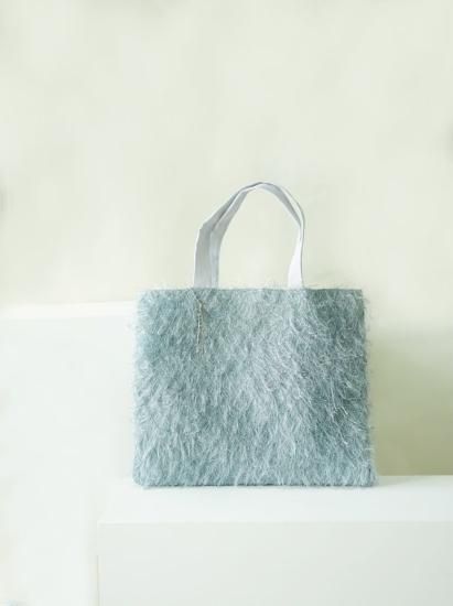 フリンジトート グレー S - charmantsac