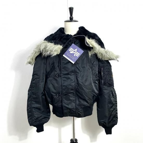 90's ALPHA Industries N-2B フライトジャケット BLACK (Dead Stock