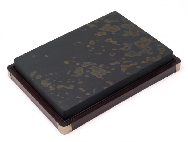 水坑 歙州 金星金暈板硯 9.6インチ - 書道用具専門店 西本皆文堂