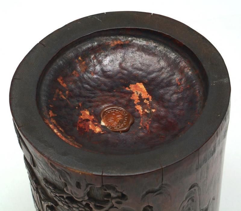 古玩 竹彫仕女図刻筆筒 - 書道用具専門店 西本皆文堂 オンラインショップ