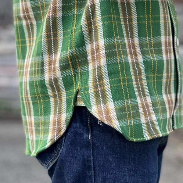 ウエアハウス 3104 C柄 グリーン FLANNEL SHIRTS フランネルシャツ