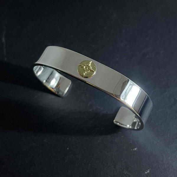 ファーストアローズ BR-001 K18付 平打12mmプレーンバングル