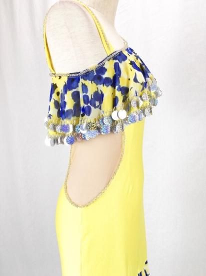 ベリーダンス衣装】イスカンダラーニ衣装 Hanan(ﾊﾅﾝ)【イエロー