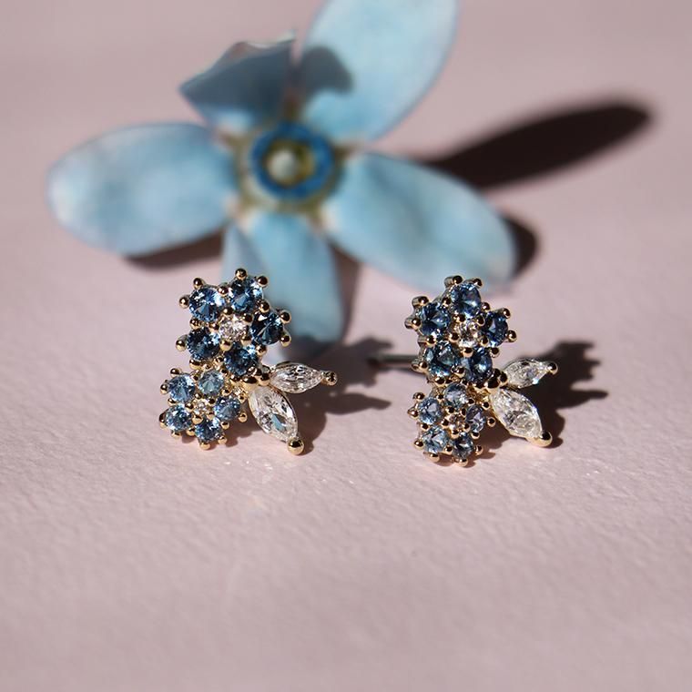 2026.2月新作〉jewel flower letter2 ピアス ：zoule（ゾーラ