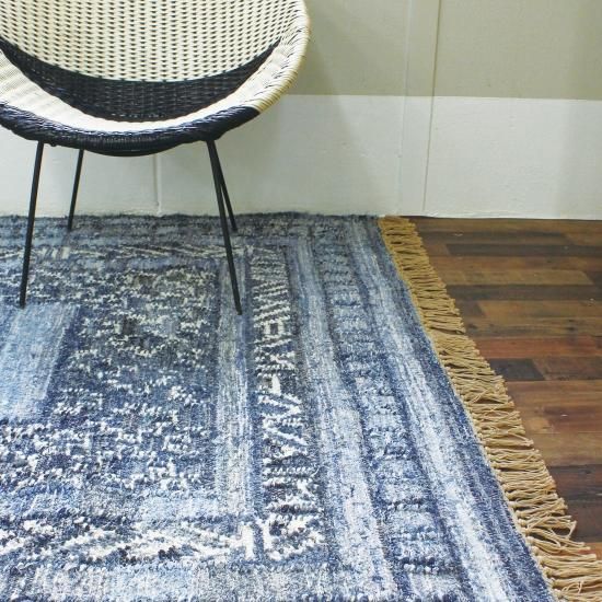 送料無料】 DENIM KILIM RUG ( デニムキリム ラグ ) 140×200cm