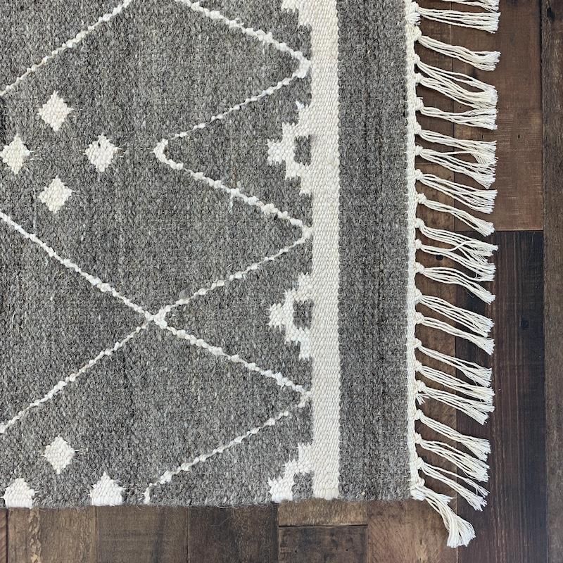 サンプル品】【送料無料】 WOOL MRC RUG GY ( ウールモロッカン ラグ