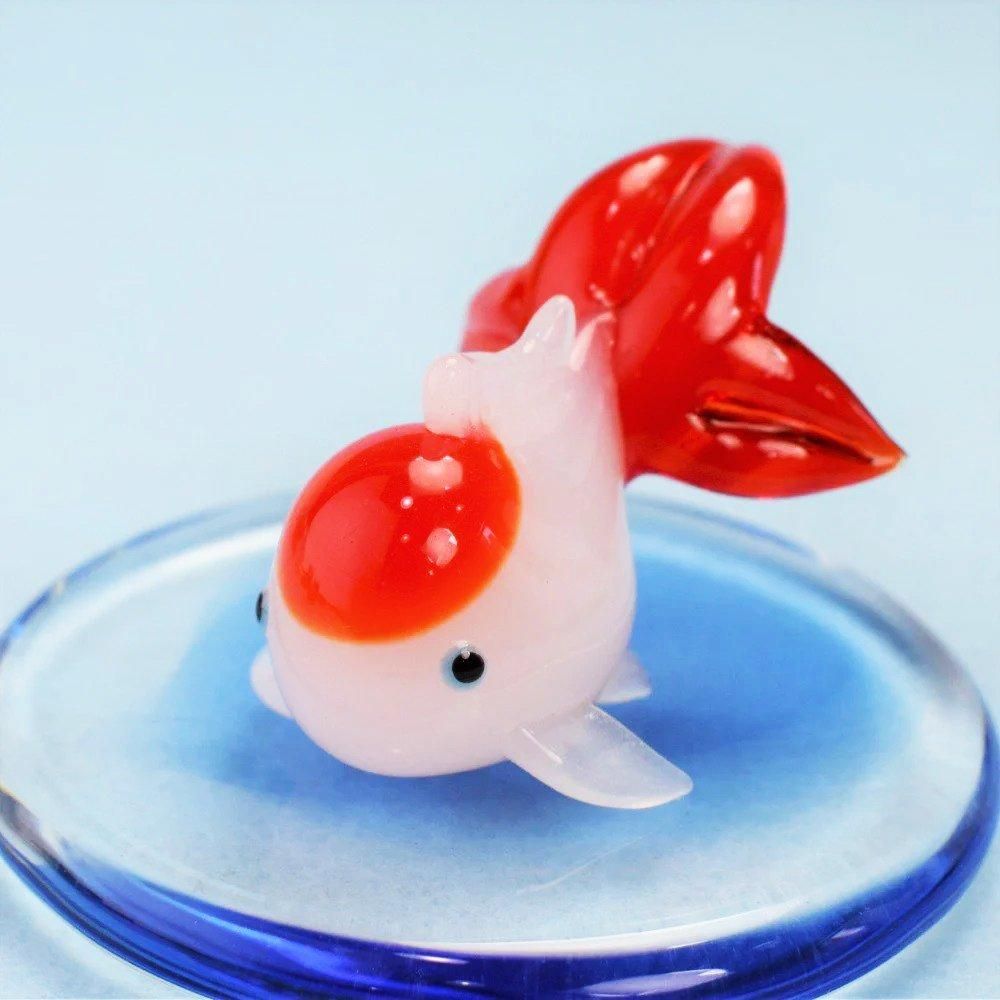 ガラス細工｜あぶく金魚L｜フォーカートグラスワークス