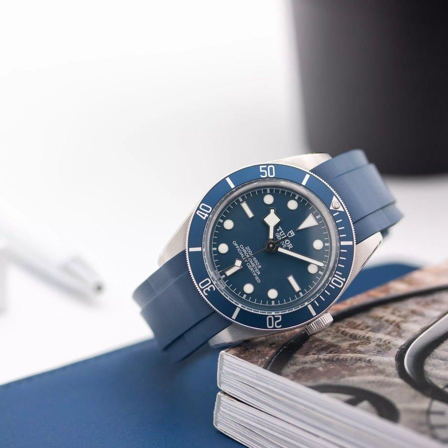 TUDOR チューダー 純正ベルト BB58用 ブルー“ソフトタッチ”ストラップ