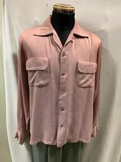 50s ピンク 切替 ギャバシャツ ギャバ ギャバジン ヴィンテージ