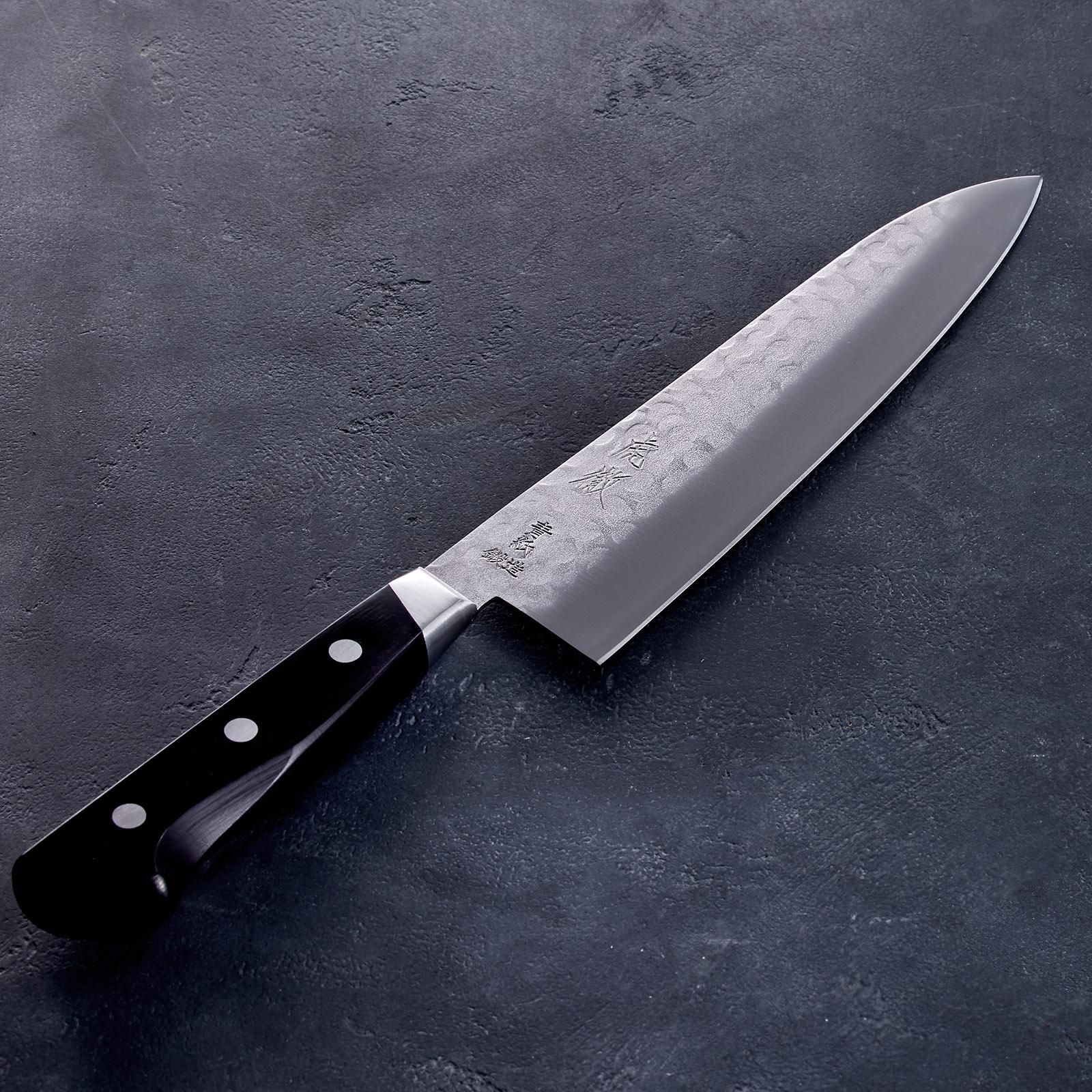 虎徹 ヤスキハガネ青紙2号 鍔付 牛刀包丁 200mm