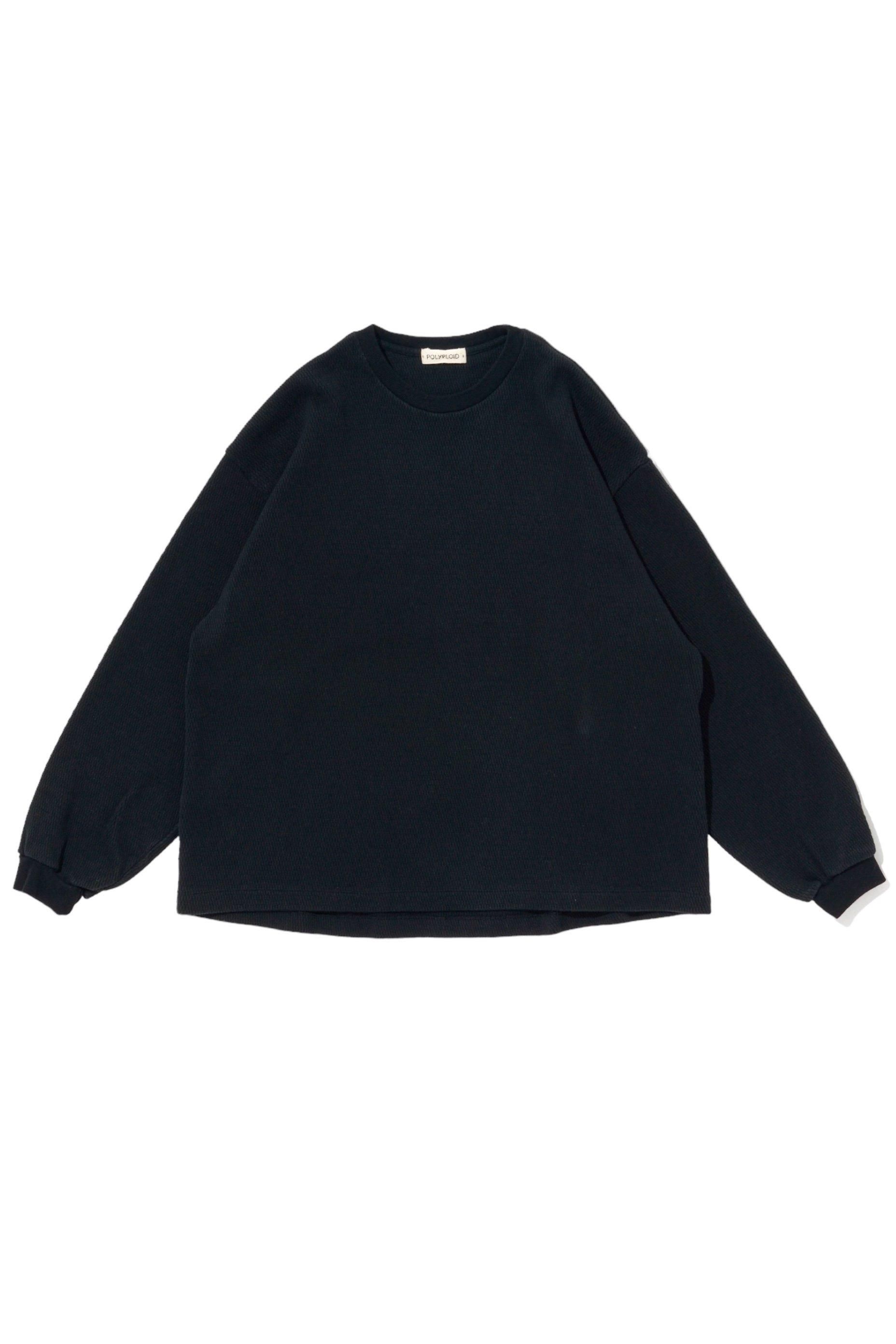 POLYPLOID / Oversize Long Sleeve C - Black - HEIRLOOM
