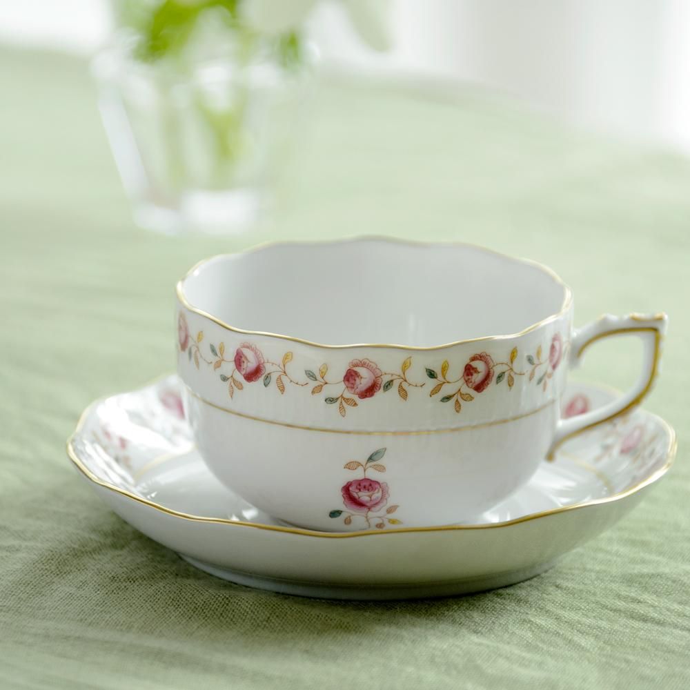 ヘレンド (HEREND) RGS ローズガーランド ティーカップ＆ソーサー 724