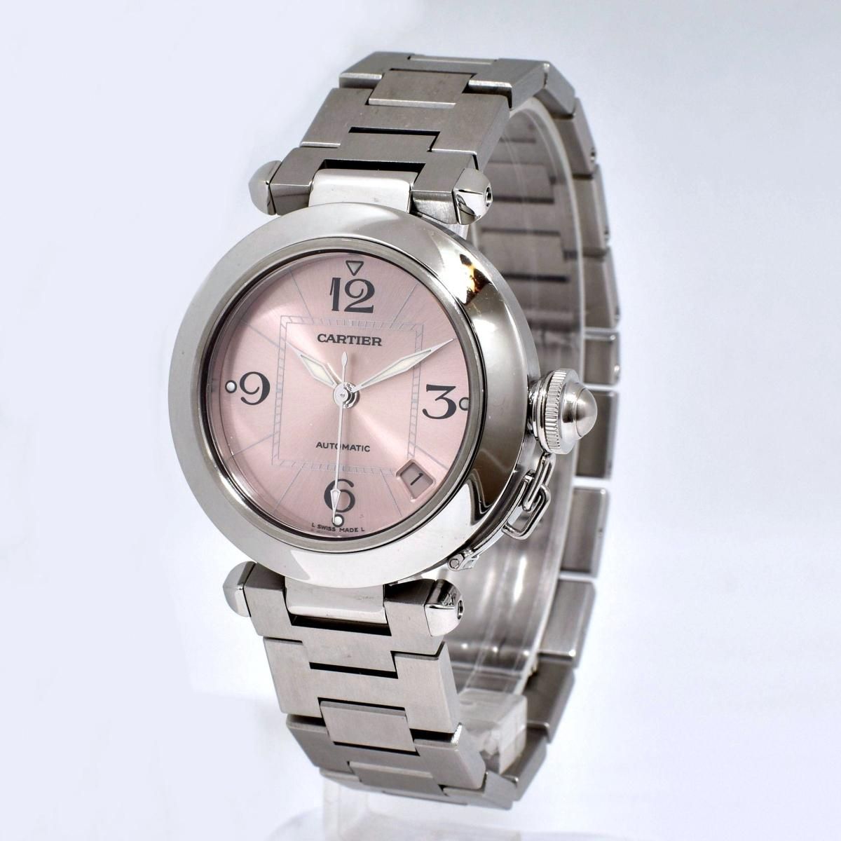 カルティエ パシャC W31075M7 ピンク オートマチック ☆腕時計 自動