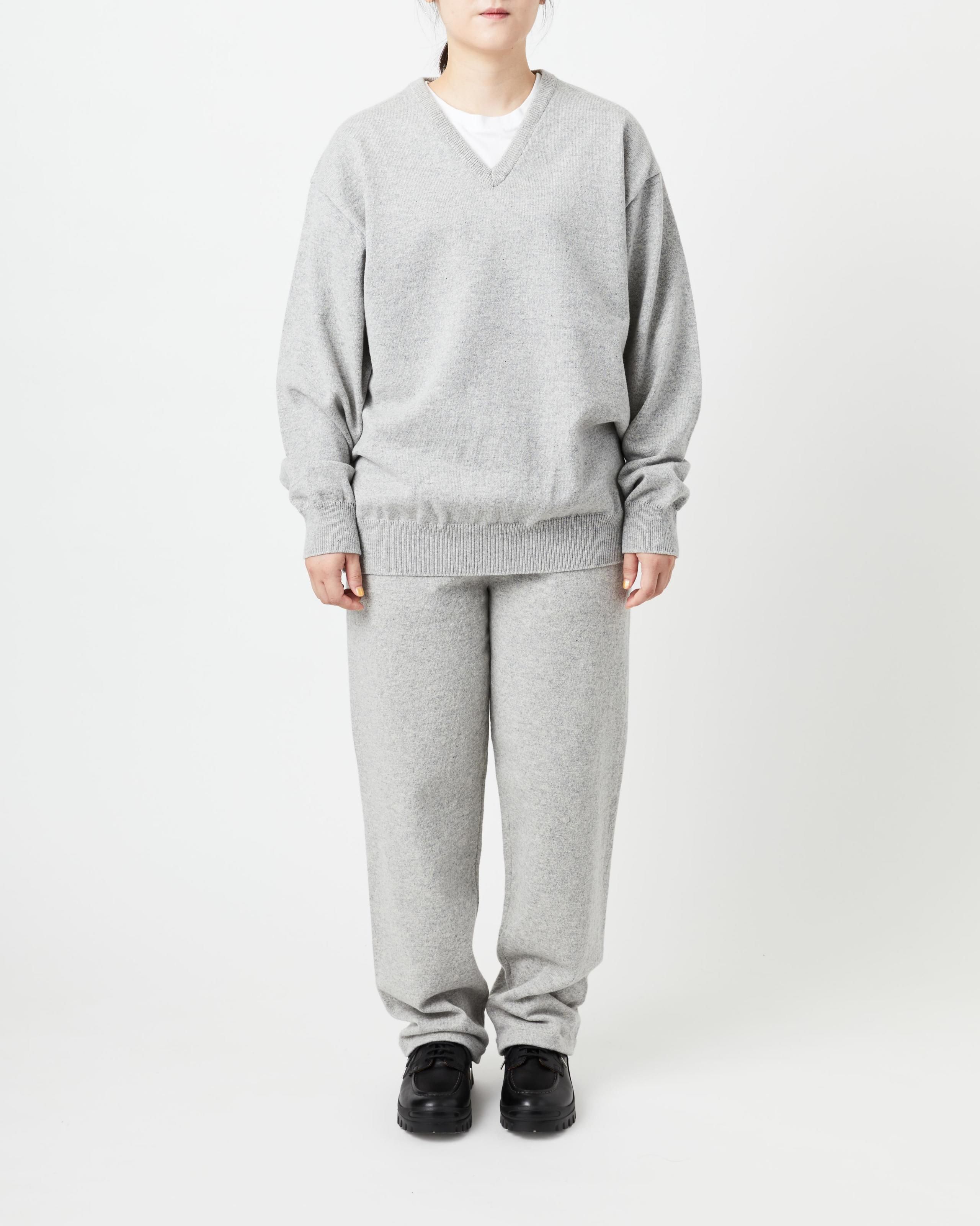 RIGID CASHMERE SWEATER Pants - Top Gray - Yonetomi STORE ONLINE