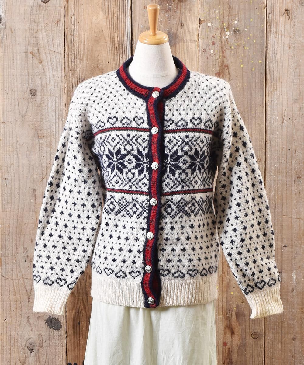 ノルディック ニット カーディガン メタルボタン｜Nordic Knit