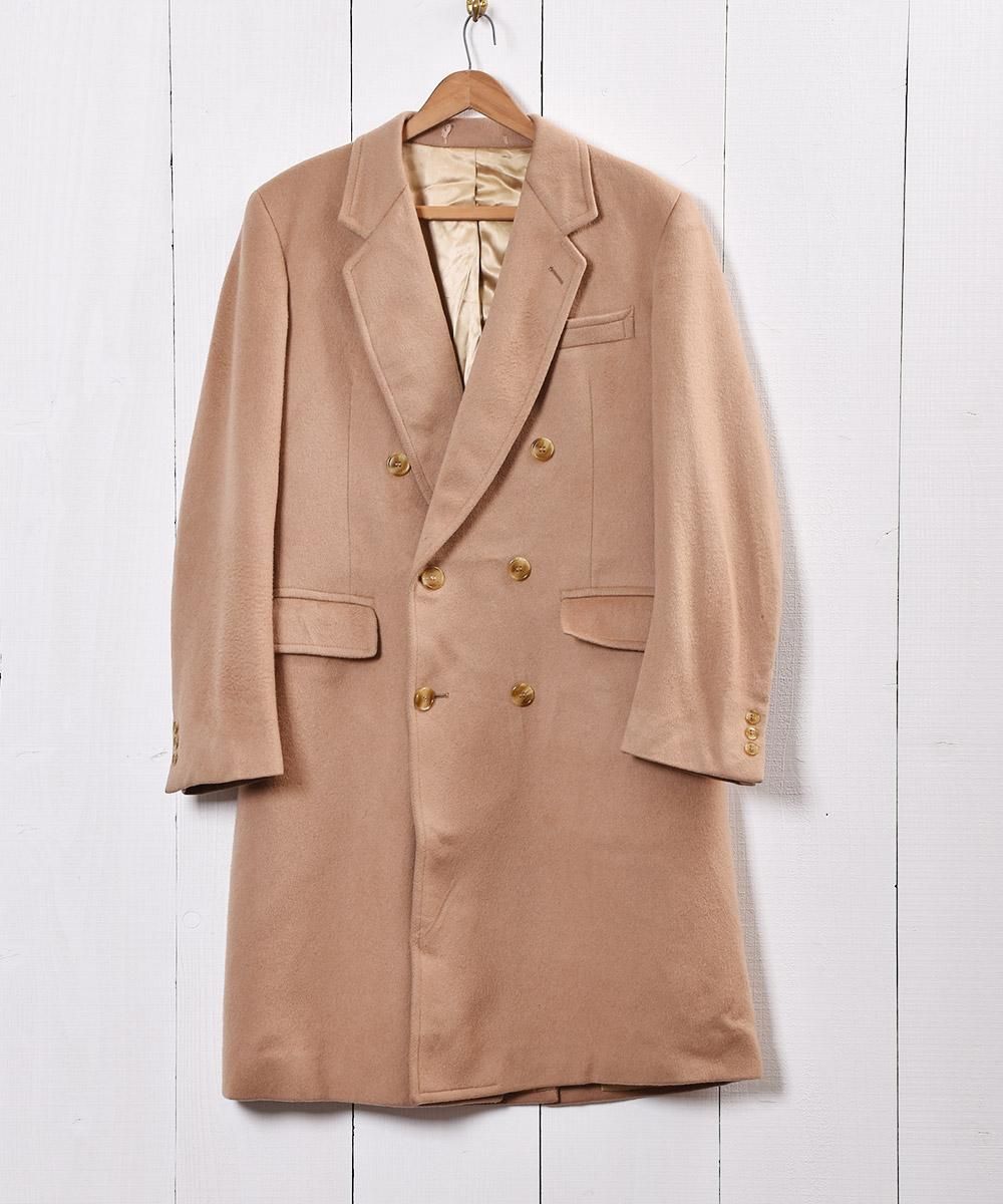 ダブル仕様 ウール チェスターコート キャメルカラー - 古着屋