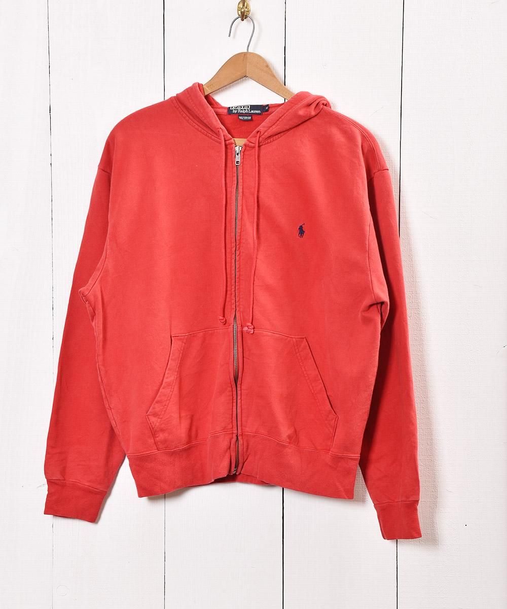 Polo by Ralph Lauren ジップパーカー レッド - 古着屋