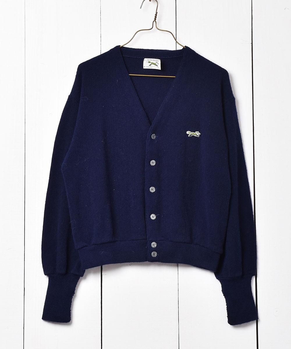 JC Penney」「The fox Sweater」ネイビー カーディガン - 古着屋