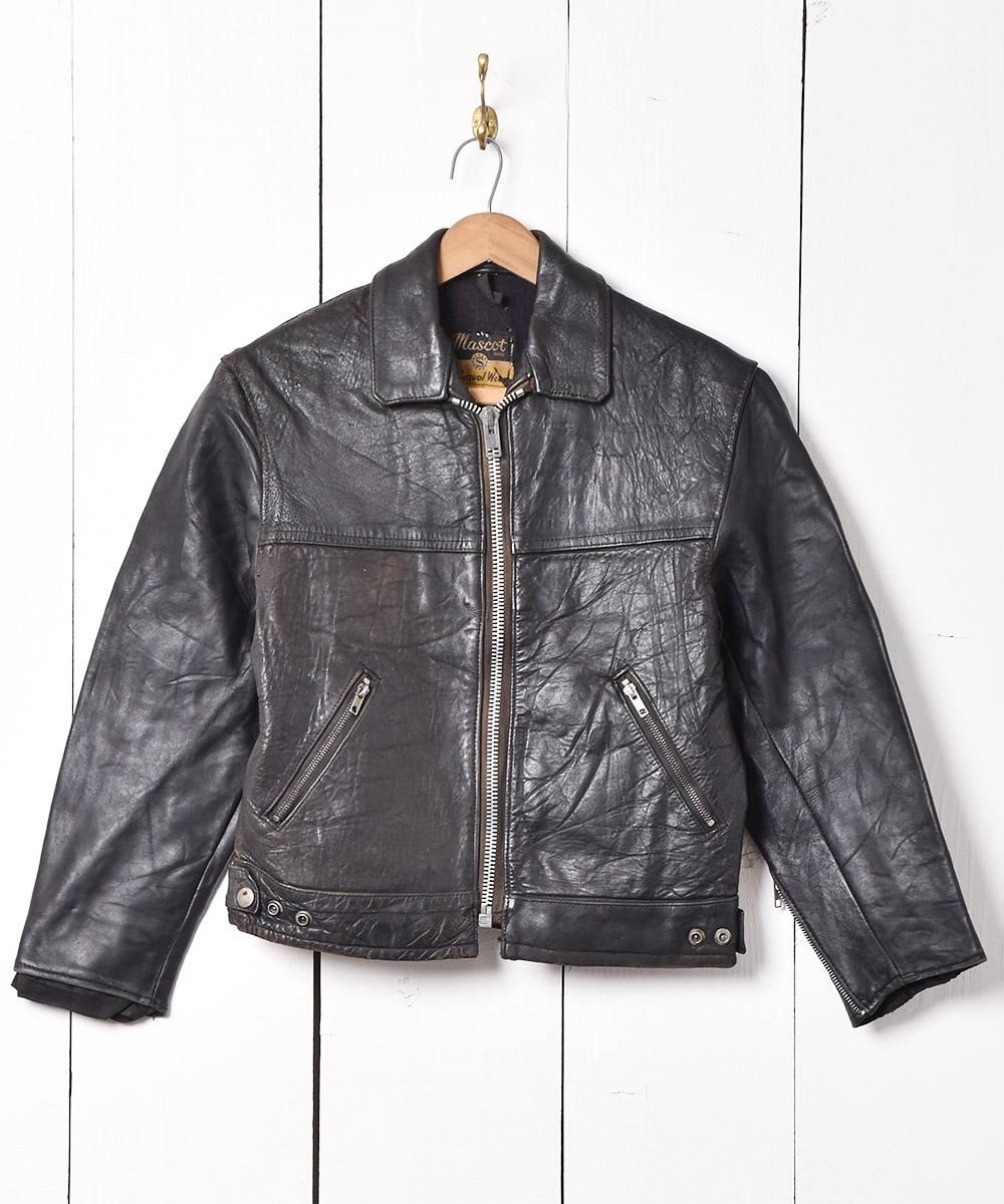 60年代「Mascot」シングル ライダースジャケット ブラック - 古着屋