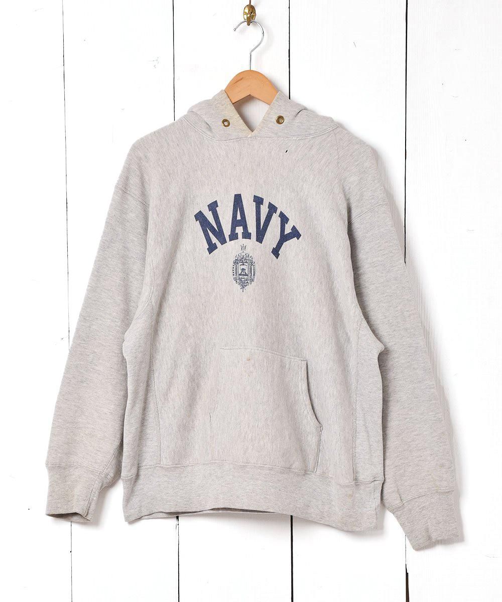 80's Champion U.S.NAVY リバースウィーブスウェットパーカー - 古着屋
