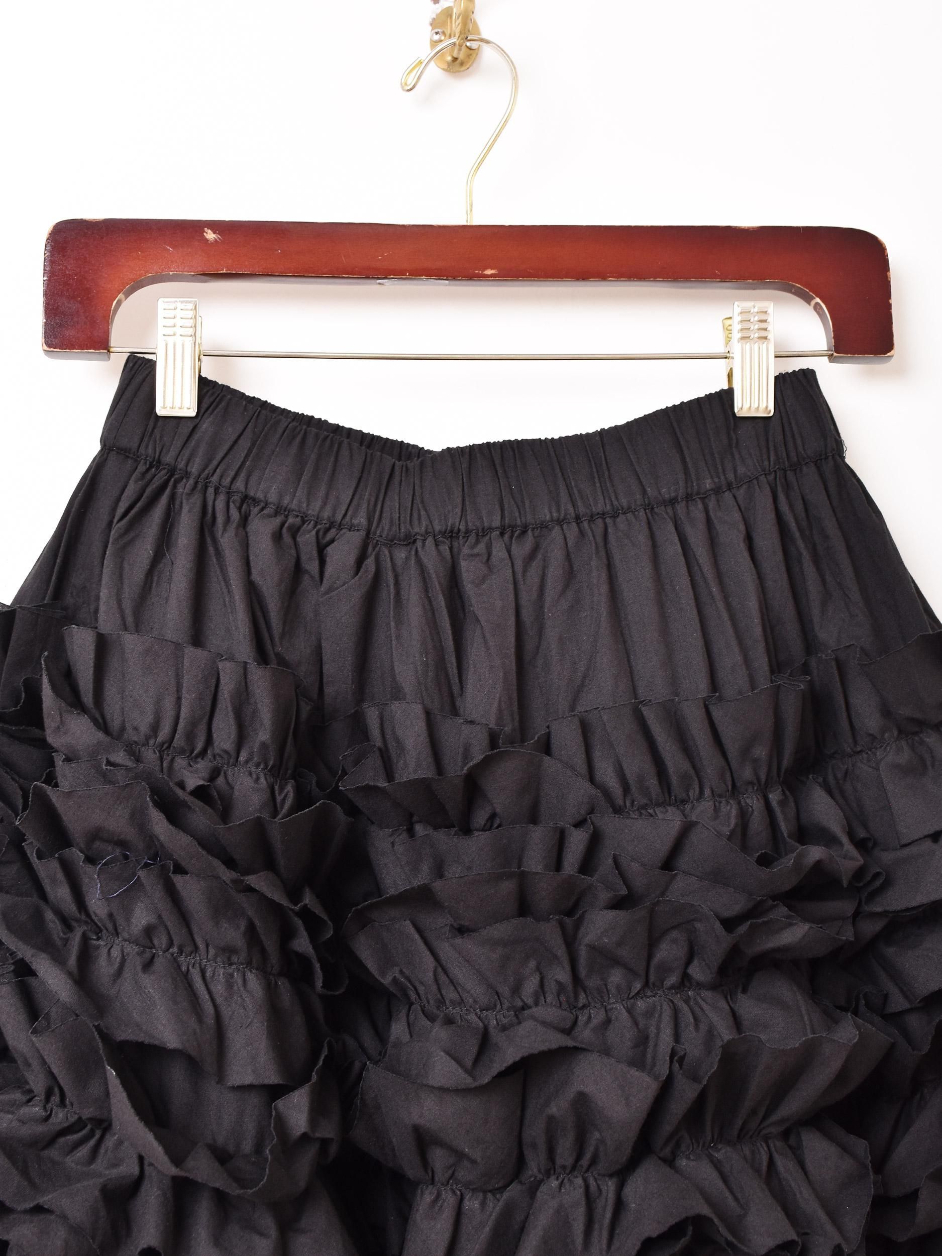 2色展開】「Emerald Motel」ボリューム フリル スカート ブラック