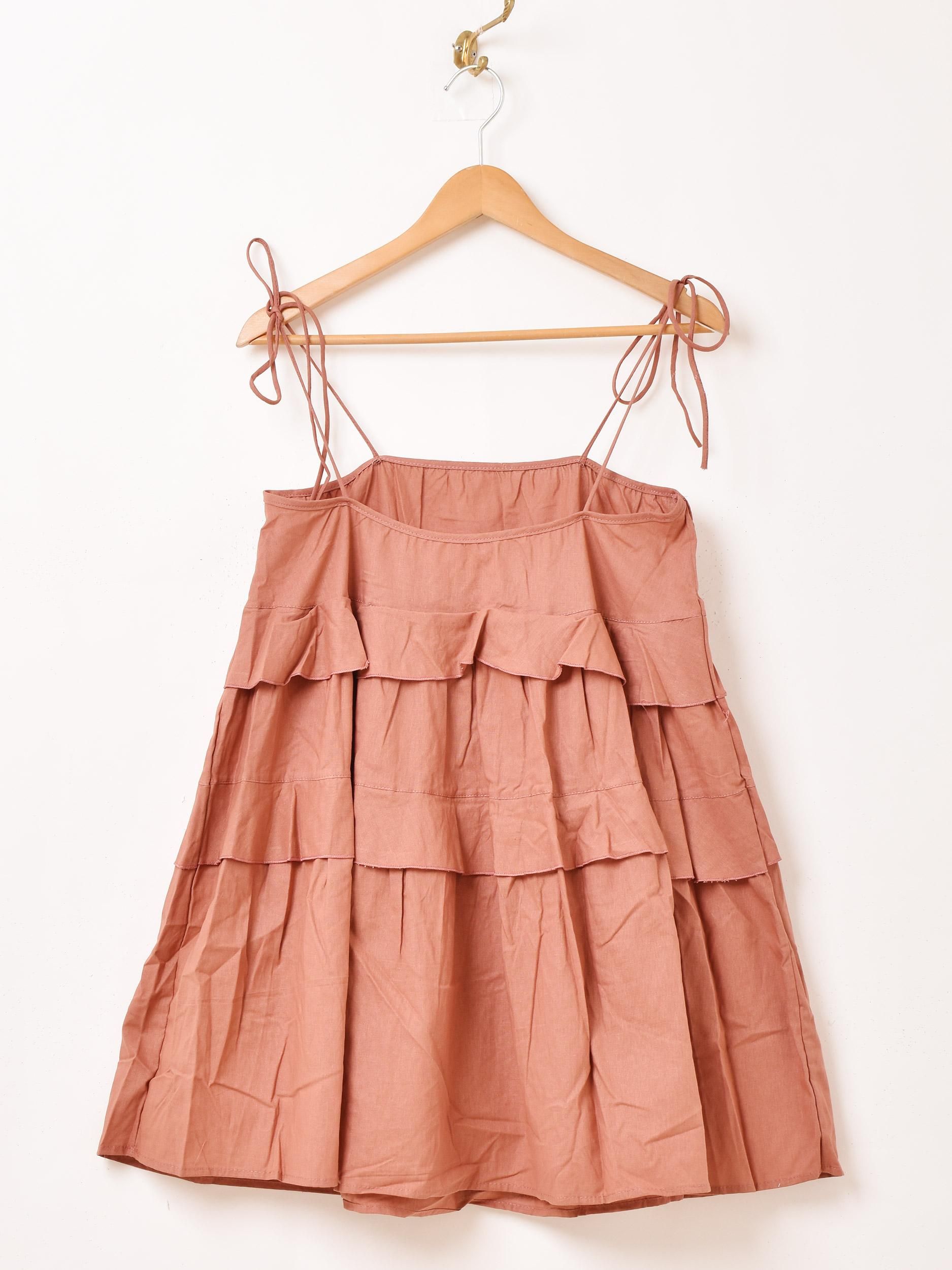 4色展開】「Meridian」フリル ミニ キャミソールワンピース ピンク