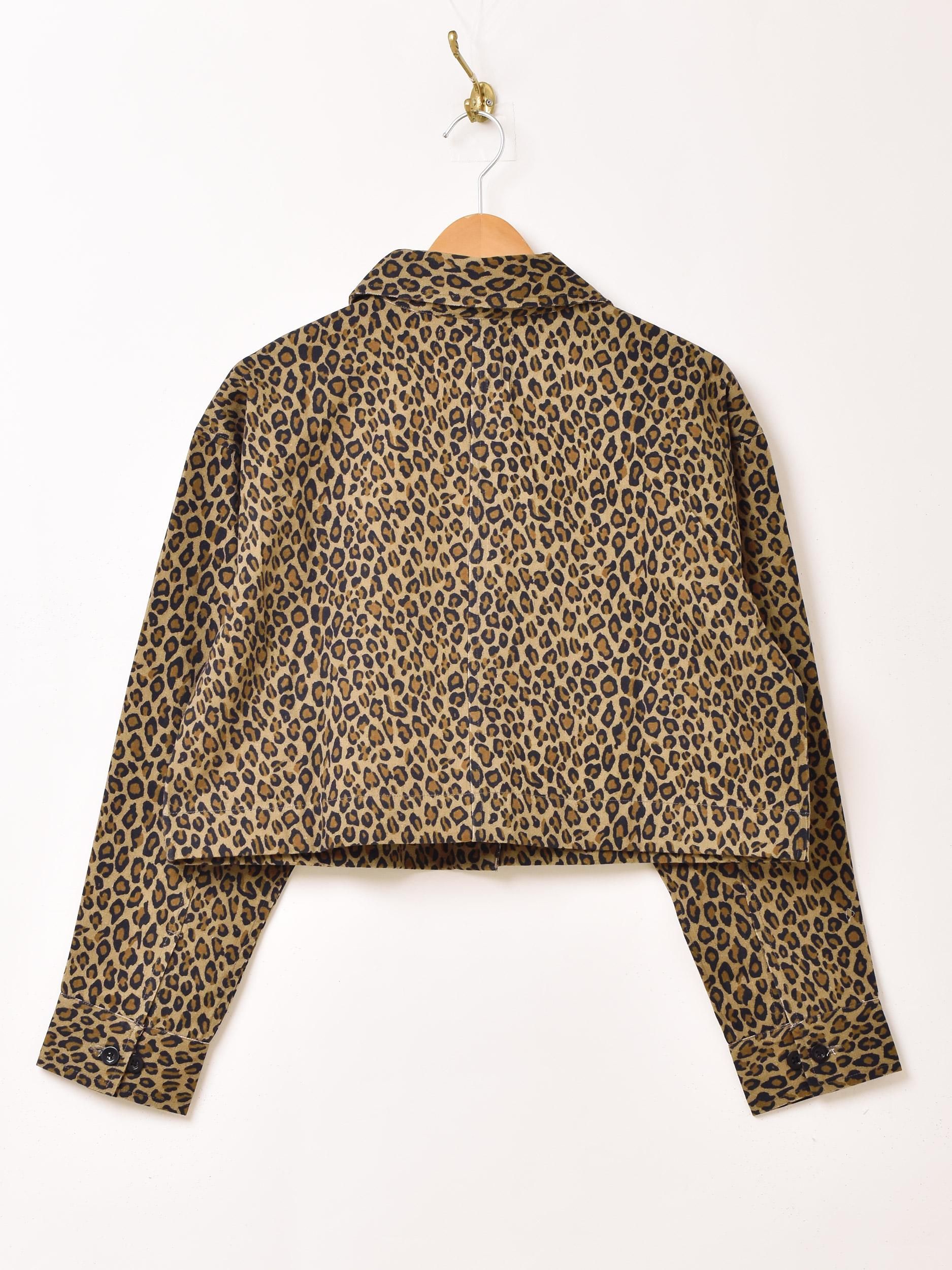 2色展開】「Emerald Motel」レオパード柄 クロップド ジャケット