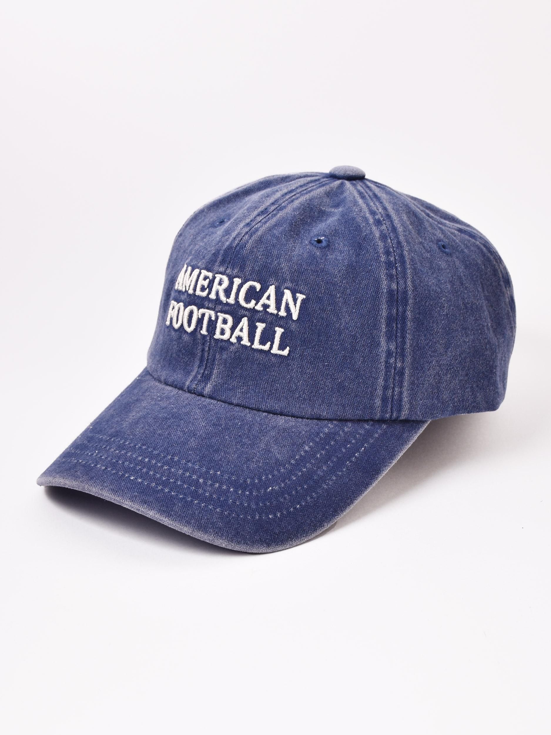 2色展開】刺繍 キャップ「AMERICAN FOOTBALL」 ネイビー - 古着屋